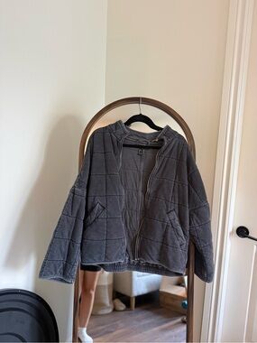 Forever 21 Charcoal Quilted Jacket